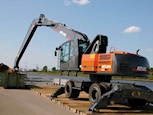 Material Handler working by water